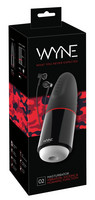 Kielégítő eszközök - Különleges maszturbátorok: WYNE 02 - akkus, rezgő-szívó maszturbátor (fekete-fehér) termék fotó, kép