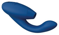 Vibrátor, dildó, műpénisz - Vagina és klitorisz vibrátor: Womanizer Duo 2 - vízálló G-pont vibrátor és csiklóizgató (kék) termék fotó, kép