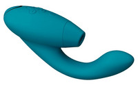 Vibrátor, dildó, műpénisz - Vagina és klitorisz vibrátor: Womanizer Duo 2 - vízálló G-pont vibrátor és csiklóizgató (zöld) termék fotó, kép