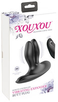 Popsi szex, anál szex - Dildó, vibrátor, butt-plug: XOUXOU - akkus, kétágú anál vibrátor (fekete) termék fotó, kép