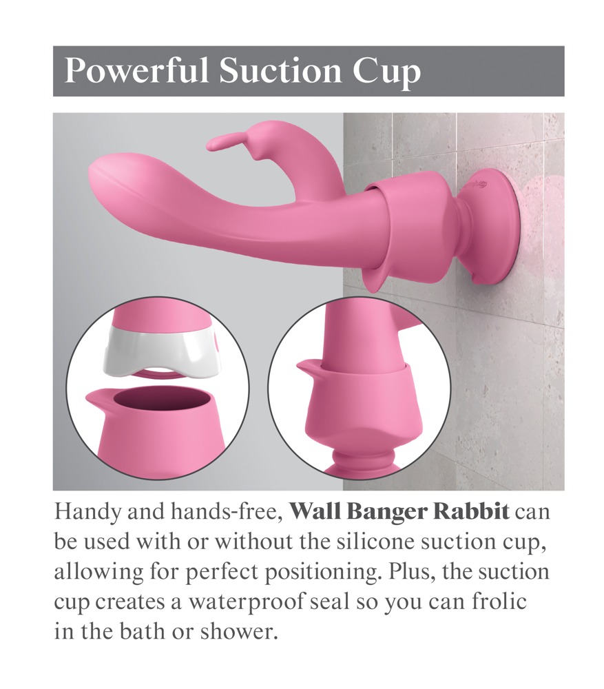 3Some wall banger rabbity - akkus, rádiós vibrátor (pink) Vagina és klitorisz vibrátor kép