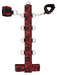 Bad Kitty - ázsia karok a nyakhoz kötöző szett (vörös-fekete) kép