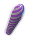 Classix Sweet Swirl - csíkos rúdvibrátor (lila-ezüst) kép