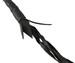 Fetish - hosszú, fonott műbőr korbács (160 cm) - fekete kép