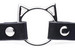 Master Series Kinky Kitty - nyakörv cica fej karikával (fekete) kép