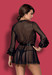 Obsessive Piccorosa Robe - köntös tangával (fekete) - L-XL kép