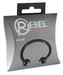 Rebel Glans Ring - strasszos makkgyűrű ékszer (fekete) kép