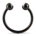 Rebel Glans Ring - strasszos makkgyűrű ékszer (fekete) kép