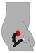 Rebel - gömbös prosztata vibrátor (fekete) kép