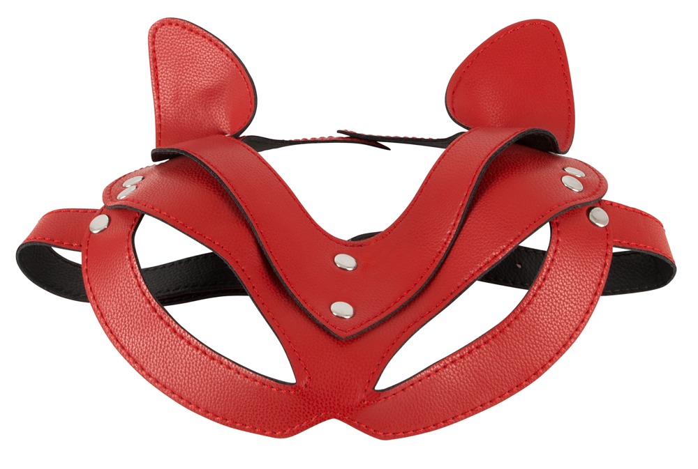 Bad Kitty - vadóc cica maszk fülekkel (piros) Maszkok kép
