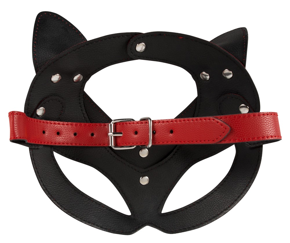 Bad Kitty - vadóc cica maszk fülekkel (piros) Maszkok kép