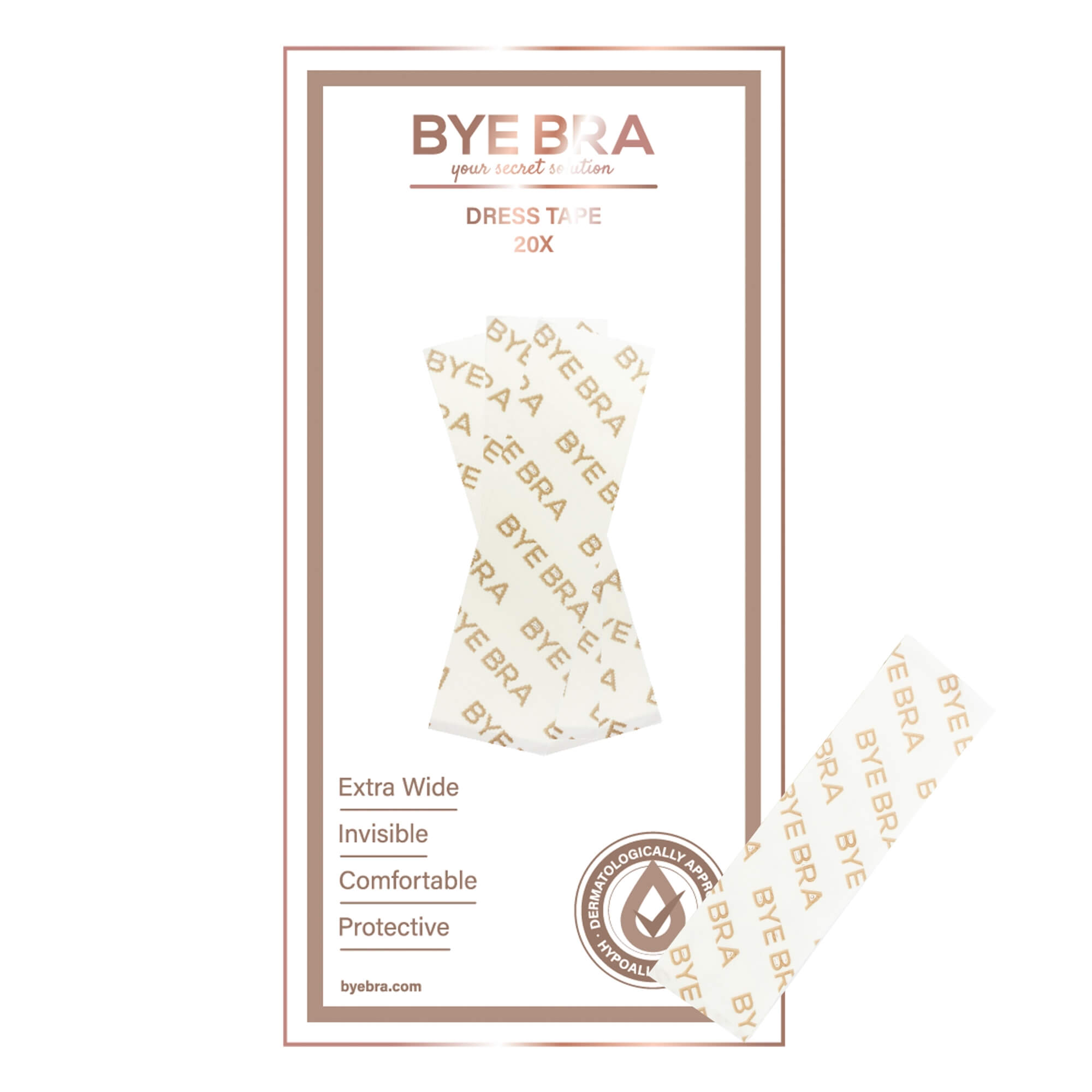 Bye Bra - kétoldalas ruharögzítő szalag (20 db) Melltartó, fűző, míder, felső kép