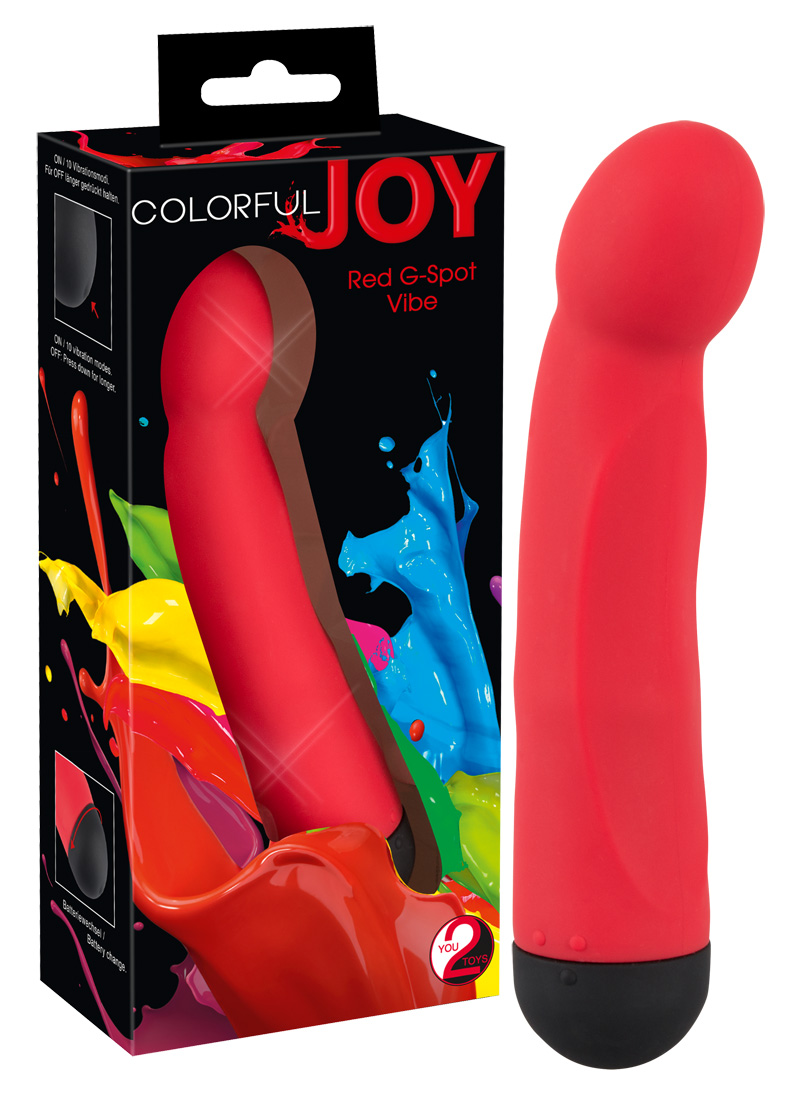 Colorful JOY - szilikon G-pont vibrátor (piros) G-pont vibrátor kép