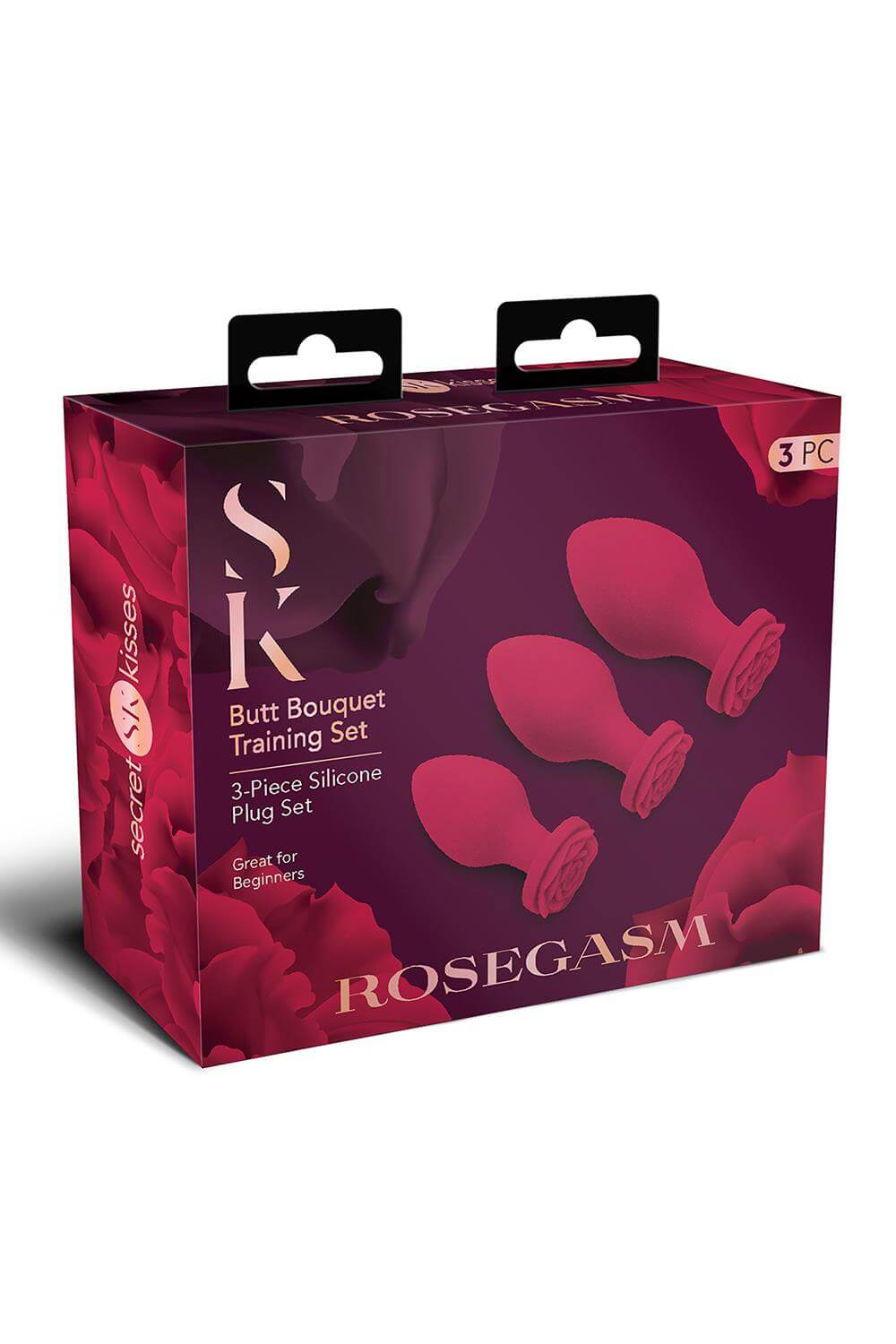 Secret Kisses Rosegasm - anál dildó szett - piros (3 részes) Dildó, vibrátor, butt-plug kép
